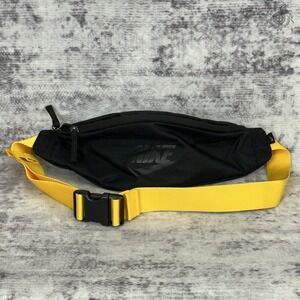 New No Tags Nike Heritage Hip Pack Waist Bag Black Yellow BA5750-013